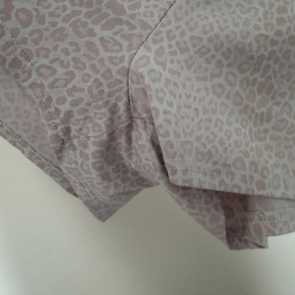 Rae Dunn Pink ‘BLESSED’ Leopard Print Pajama Shorts - Picture 6 of 8
